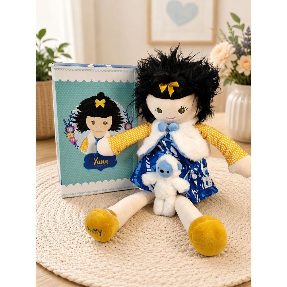 Scentsy Buddy Yuna Plush Doll w/ Box Zipper Pouch No Scent Pack